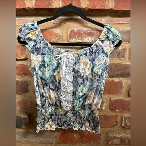 American Rag blue floral top